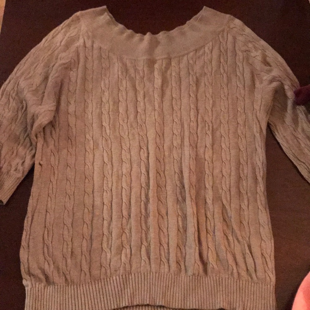 Taupe knit like sweater